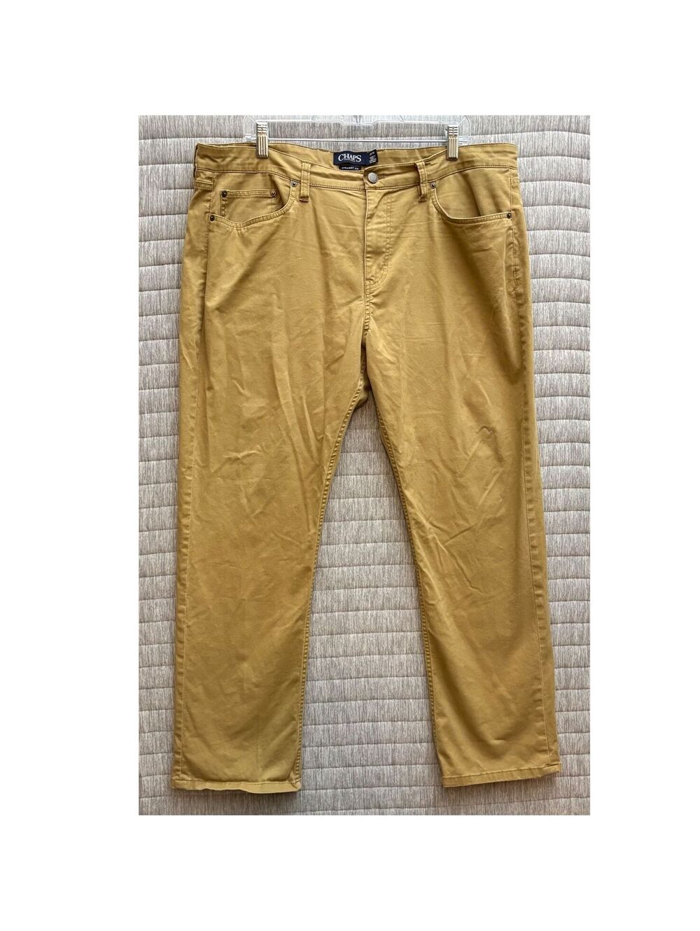 Chaps Straight Fit Khaki Pants Men's Size 38x30 Stretch